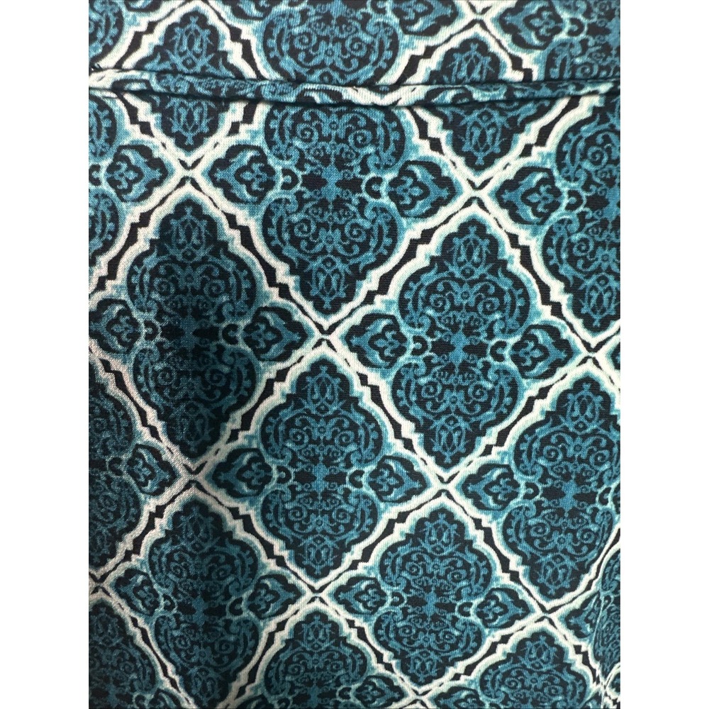 White House Black Market Geometric Print Sheath Dress Medium Blue Teal Career - Picture 4 of 10
